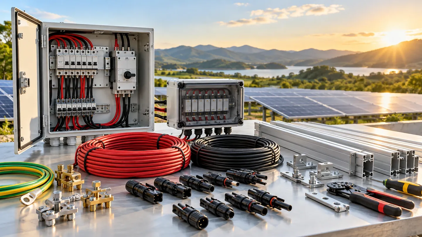 Tủ điện đóng cắt & phụ kiện bảo vệ solar chuẩn Châu Âu